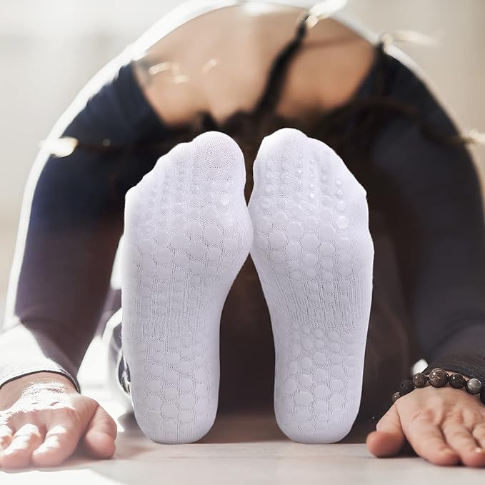 4 Paar Rutschfeste Lange Socken (Pilates/Yoga)