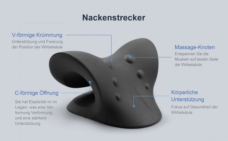 Nackenstrecker Kissen: Zervikal-Therapie für Nackenharmonie (Blau)